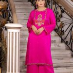 pink handcrafted party dress